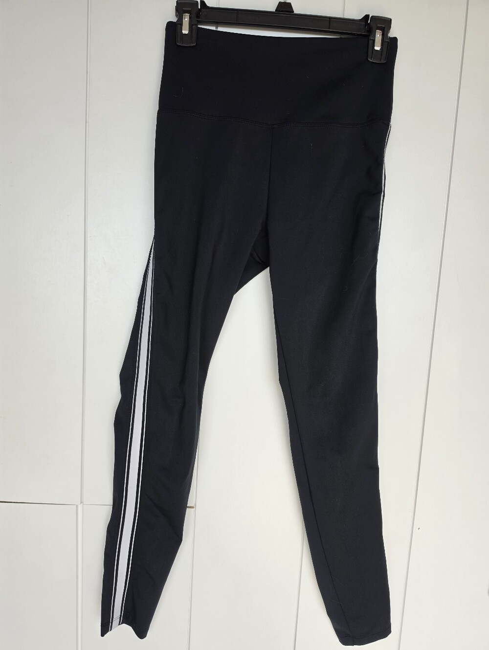 Marika black & white stripe leggings